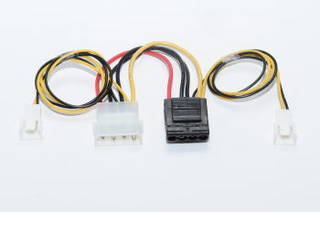 ファン用電源分岐変換ケーブル 4ピン大 オス 4ピン大 メス 3ピン オス 2 Fpwbh06 ムラウチドットコム