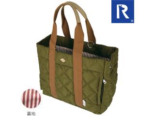1858 キルティング トートバッグオリーブ Rt Sn ミディアム ダイヤキルト B 長方形 ポリエステル ムラウチドットコム