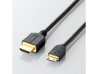 【クリックで詳細表示】CAC-HD14EM15BK PC向けイーサネット対応HIGH SPEED HDMI-Miniケーブル 1.5m