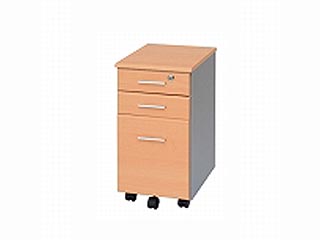 【クリックで詳細表示】HDW-K201NM キャスターワゴン 鍵付き ワイド300mm ナチュラル木目