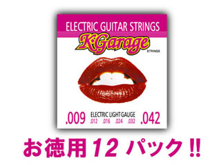【クリックで詳細表示】エレキギター弦 Electric 009-042 お徳用12パック！！