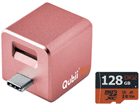 USB Type-C iPhone/AndroidΉ microSD[_[ Qubii Duo MKPQC-RG{128GB microSDXCJ[hZbg