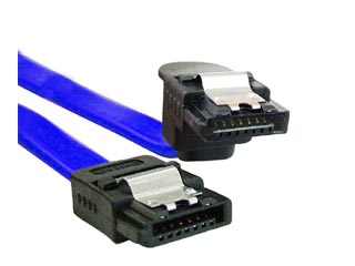 【クリックでお店のこの商品のページへ】OWL-CBSATA-SLU100(BL) シリアルATA2ケーブル [ストレート-下L型] 100cm ブルー