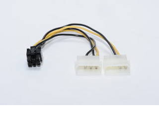 Pci Express用 電源変換ケーブル 4ピン大 オス 2 Pci E 6ピン オス Pwv07 ムラウチドットコム