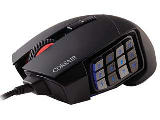 CORSAIR/RZA yő𑜓x16,000dpizMOBA/MMO^Q[~O}EX SCIMITAR PRO RGB Black CH-9304111-AP