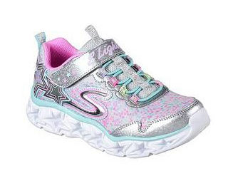 Galaxy Lights 光る靴 0cm スニーカー キッズ 女の子 シルバー マルチ 109l ムラウチドットコム