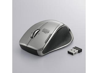 【クリックで詳細表示】BSMBW03SV BlueLED無線マウス 超高感度2.4GHz 6ボタンチルト シルバー