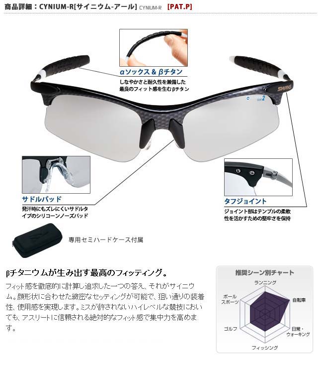 SWANS(スワンズ) CYNIUM-RM spec-2C CABK KockH8HMOI, スポーツ - www