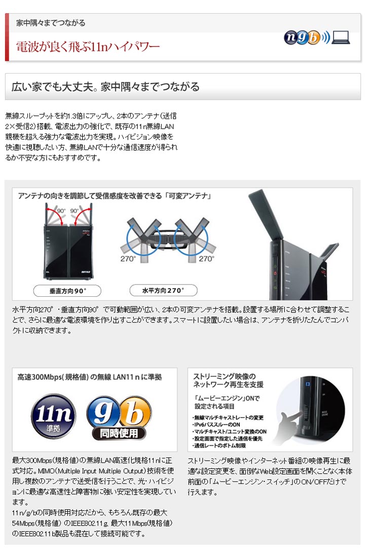 11n G B対応 300mbps 無線lanルーター エアステーション Wzr Hp G302h ムラウチドットコム 11n G B対応 300mbps 無線lanルーター エアステーション Wzr Hp G302h ムラウチドットコム
