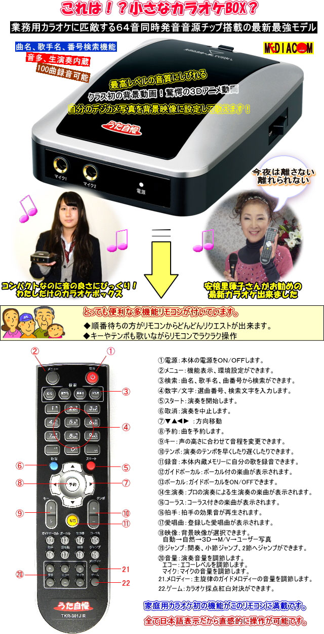 R 中古 プレミアムビデオカラオケ うた自慢TKR-301J