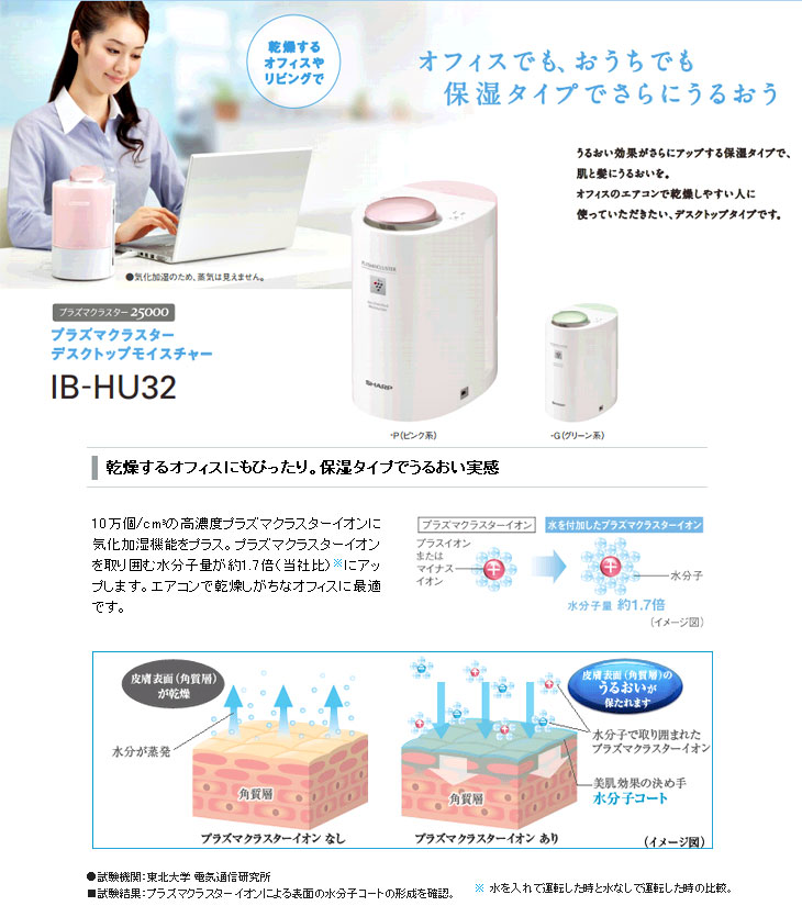 IB-HU32-P プラズマクラスターデスクトップモイスチャー(ピンク系 IB-HU32-P プラズマクラスターデスクトップモイスチャー(ピンク系