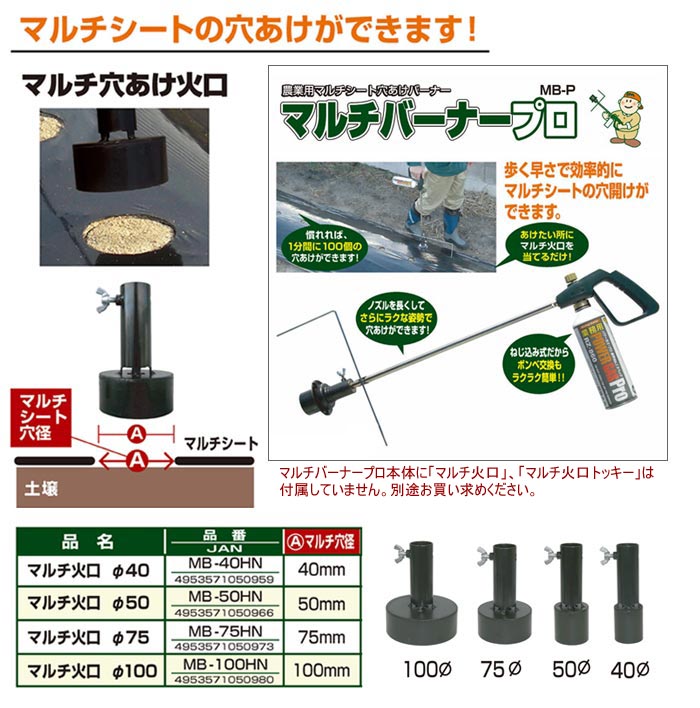 市場 新富士バーナー マルチバーナー用 マルチ穴開け火口