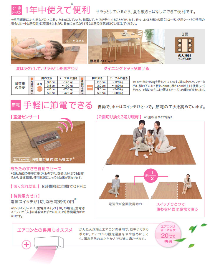 Dc 3v3r Mc かんたん床暖 3畳相当 木目ライトベージュ色 ムラウチドットコム Dc 3v3r Mc かんたん床暖 3畳相当 木目ライトベージュ色 ムラウチドットコム