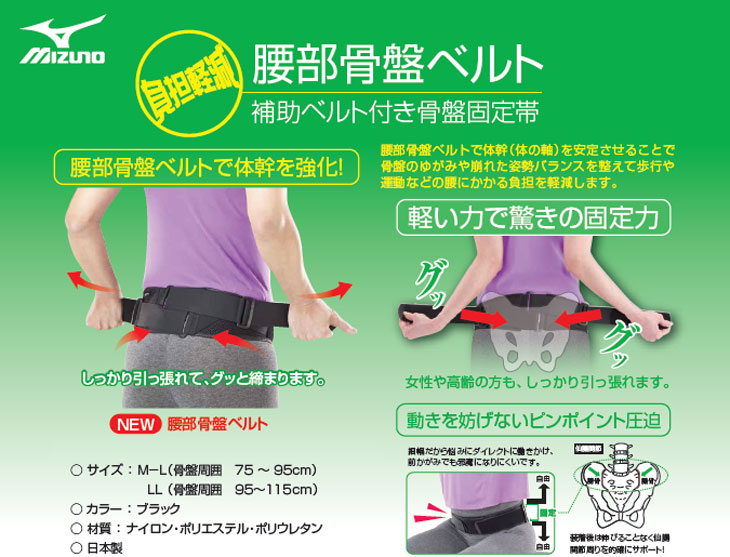 腰部骨盤ベルト メッシュタイプ 【LL】 C3JKB501-05 【 ムラウチドットコム 】