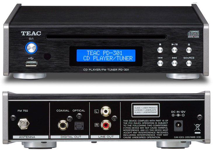 PD-301-B（ブラック） ワイドFMチューナー搭載CDプレーヤー