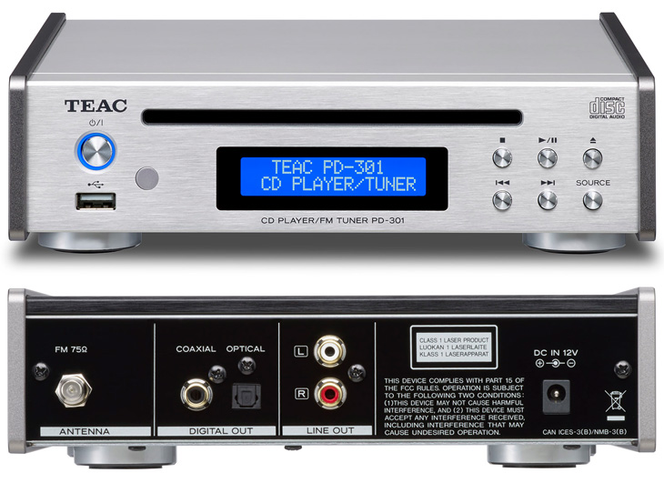 ティアック CDプレーヤー/FMチューナー PD-301-X ブラック bbgpjabar