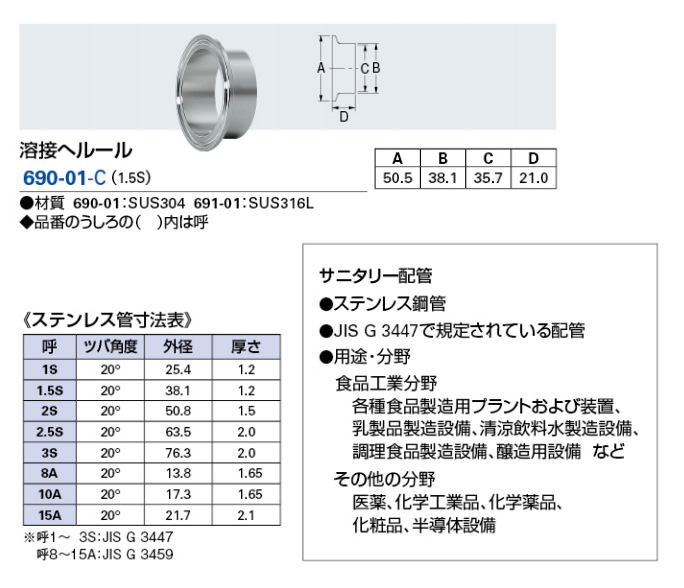 激安超特価 690-26-EX50 カクダイ ヘルール外ネジアダプター 2.5S×50