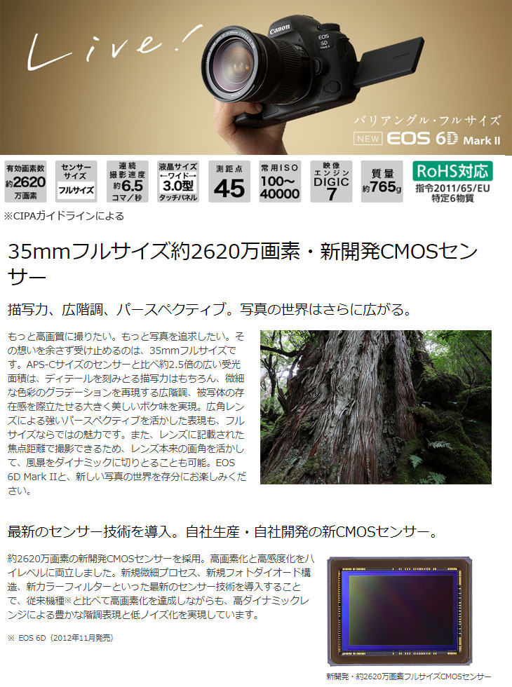 Eos 6d Mark Ii 24 70 F4l Is Usm レンズキット 17c014 ムラウチドットコム
