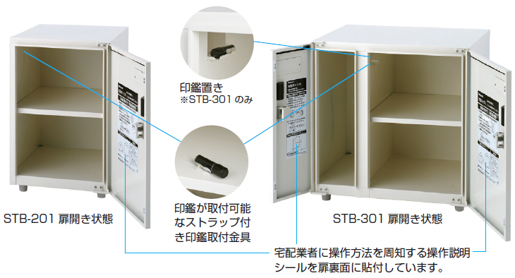 日本最大の ナカバヤシ宅配ボックス2枚扉 アイボリー STB-301-IV