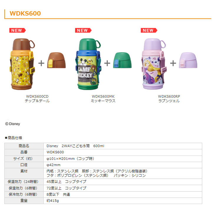 在庫限り！】DBKS600PK 2WAYキッズボトル 600ml パンダ 【 ムラウチドットコム 】