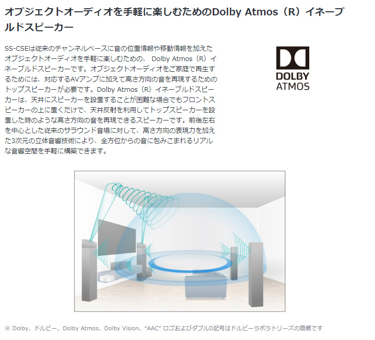 ご注文で当日配送 ソニー スピーカーシステム Dolby Atmos イネーブルドスピーカー 2台1組 2018年モデル SS-CSE fucoa.cl