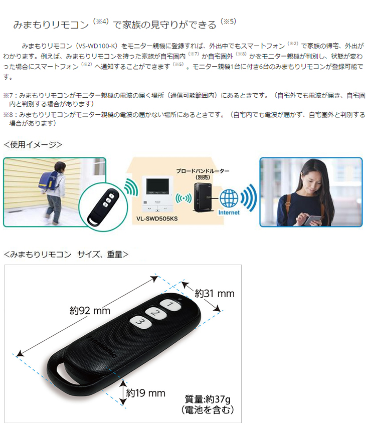 みまもりリモコン VS-WD100-K 【 ムラウチドットコム 】 みまもりリモコン VS-WD100-K 【 ムラウチドットコム 】