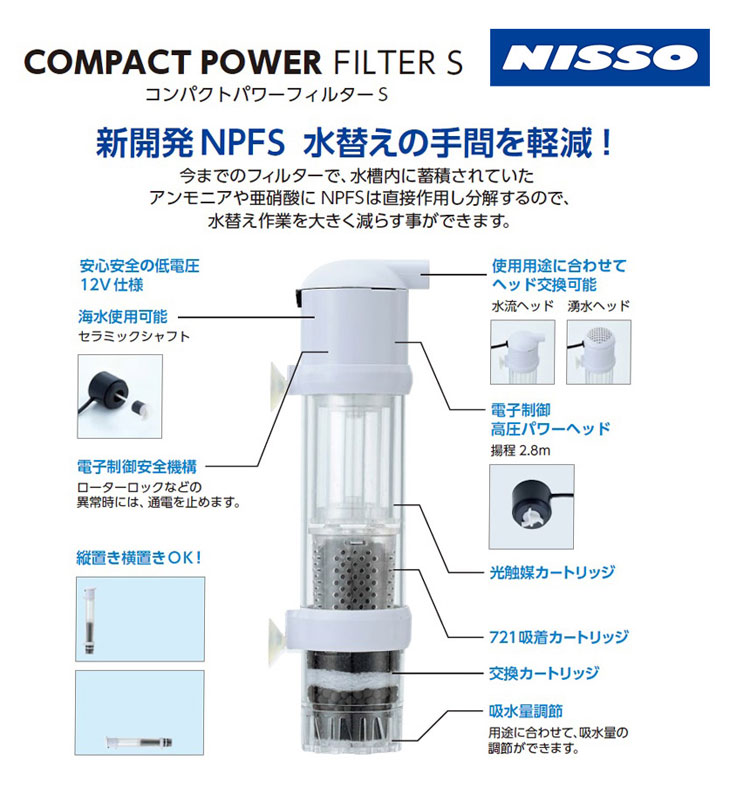 コンパクトパワー フィルター S ホワイト ムラウチドットコム コンパクトパワー フィルター S ホワイト ムラウチドットコム