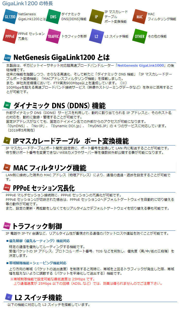 マイクロリサーチ MR-GL1200 NetGenesis GigaLink1200