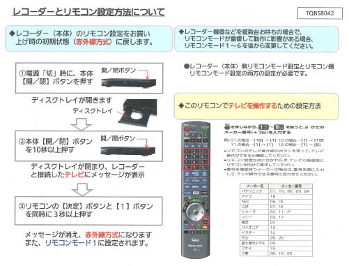ブルーレイ Dvdレコーダー Diga 用リモコン N2qayb0009 ムラウチドットコム