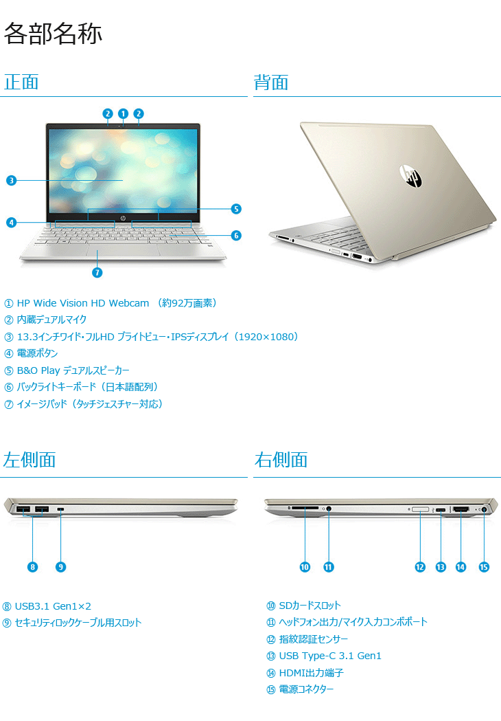 Core I5搭載 13 3型ノートpc Hp Pavilion 13 An0054tu 5yt22pa ax Sakura ムラウチドットコム