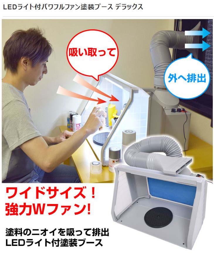 超特価sale開催】 Ausuc スプレーブース LEDライト付 エアーブラシ用 塗装ブース パワフルファン ペインティングブース 交換フィルター付  fucoa.cl