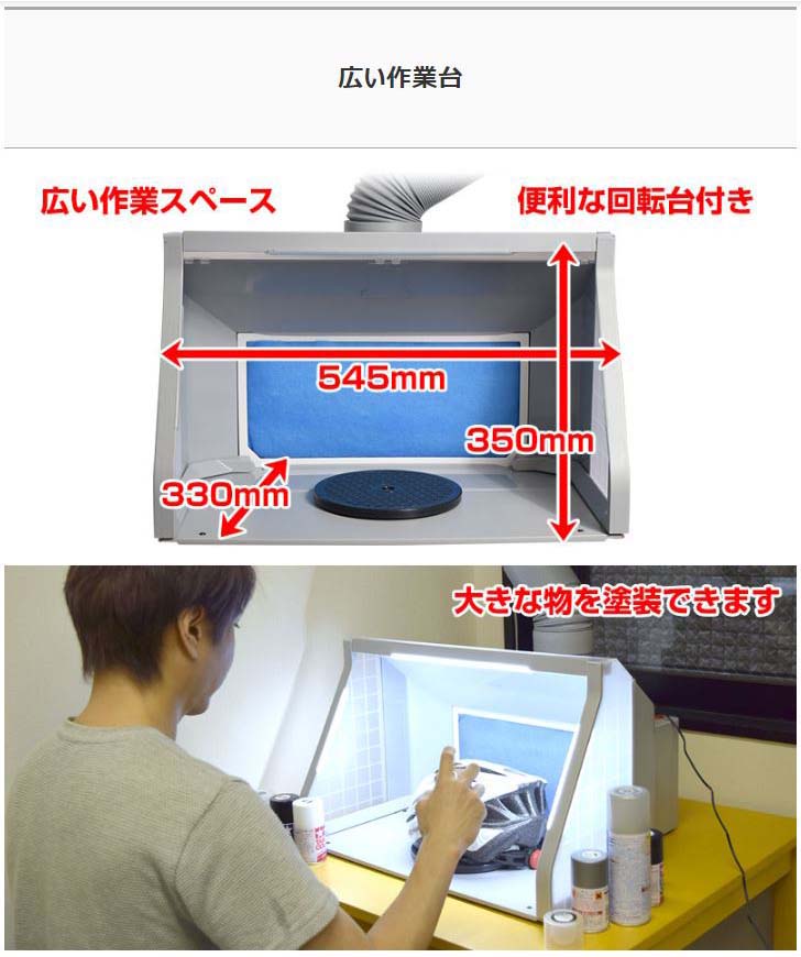 8405円 営業 THANKO サンコー 換気扇の無い場所で臭いを強制排出 LEDライト付パワフルファン塗装ブース BRUSHBT4