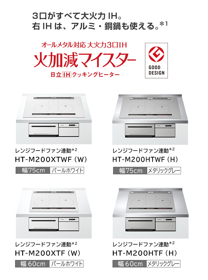 つやあり 日立 ---- IHクッキングヒーター(HT-M200XTF W) - 通販 - motelparati.com.br