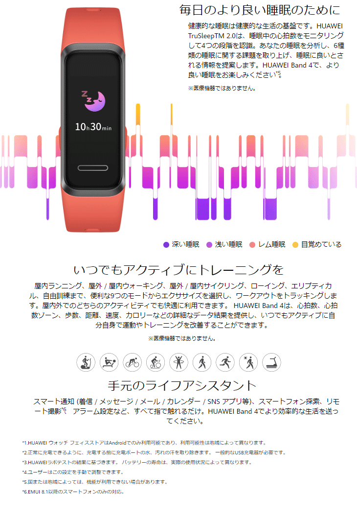 納期未定 ウェアラブル Band 4 活動量計/防水/簡単充電/Sakura Pink（ADS-B29） 【 ムラウチドットコム 】