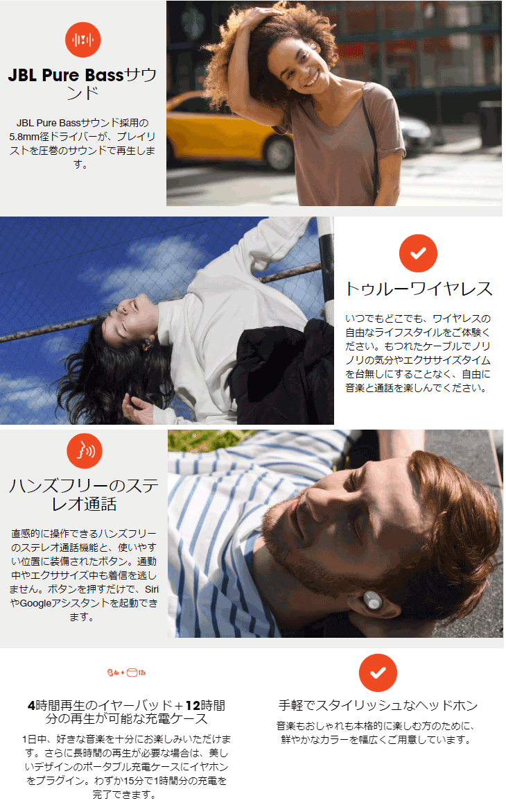 Bluetooth フルワイヤレスイヤホン ホワイト リモコン マイク対応 左右分離 Jblt1twswht ムラウチドットコム