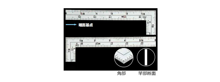 早割クーポン！早割クーポン！シンワ測定 曲尺広ピタ シルバー 1尺6寸 表裏同目 内目盛端面基点目盛 10600 計測工具