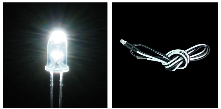 コード付超高輝度LED（白色・3mm） LK-3WH-C50 【 ムラウチドットコム 】