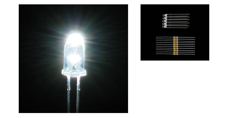 超高輝度LED（白色・3mm） LK-3WH 【 ムラウチドットコム 】