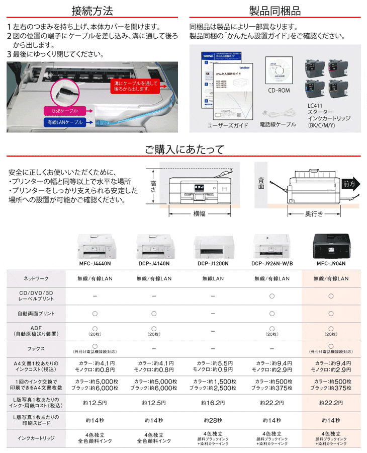brother ブラザー A4インクジェット複合機 ADF FAX MFC-J904N Wi-Fi クレジットカード決済 レーベル印刷  代金引換決済のみ 単品購入のみ可 同一商品であれば複数購入可 自動両面印刷 い出のひと時に、とびきりのおしゃれを！ A4インクジェット複合機