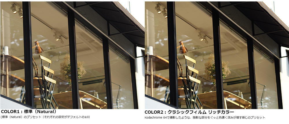 COLOR1͕WvZbgBCOLOR2Kodachrome 64ŎBe悤ȁAAeȕƐFZ[݂̃vZbg