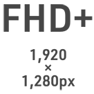 FHD+ 1,920~1,280px