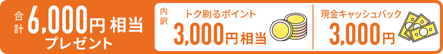 ���v6,000�~�����v���[���g