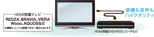REGZA�ABRAVIA�AVIERA�AWoo�AAQUOS�Ȃ�HDMI���ڃe���r�ɑΉ�