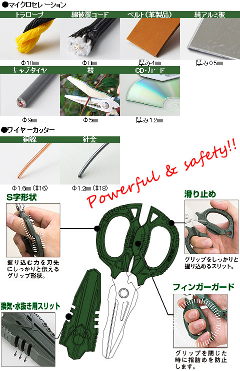 【鉄腕ハサミGT】最大切断能力（参考値）と機能性と安全性の高いハイパーグリップ。