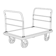 両袖固定ハンドル台車