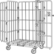 観音扉付カゴ車